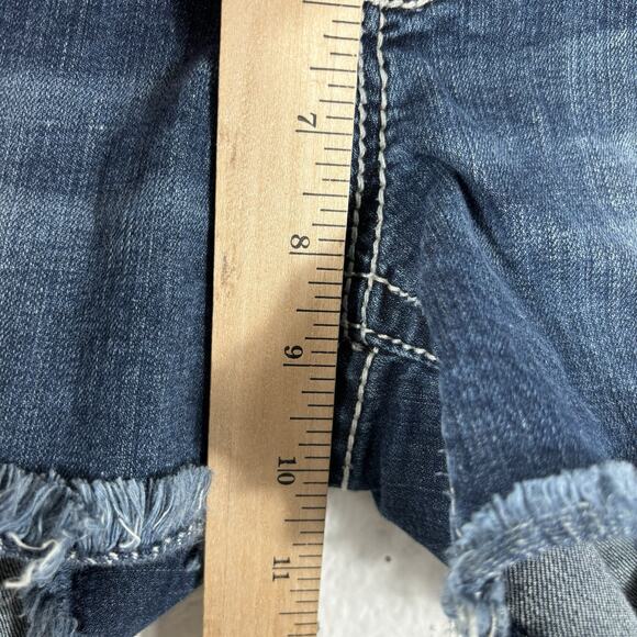 Miss Me Shorts Size 32 Signature Denim Flag Distressed Cotton Blend JE7010H3 - Picture 5 of 11